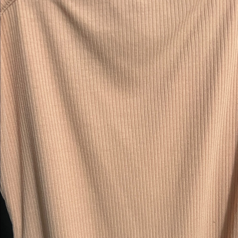 Le Lis Rust Orange Ruffle Strap Ribbed Bodysuit - Picture 3 of 4